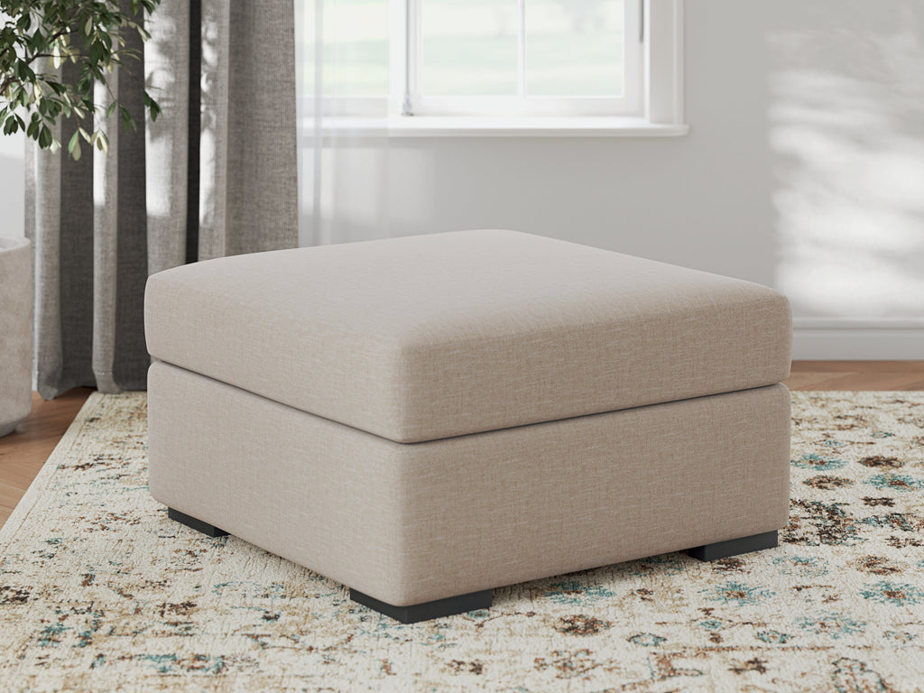 LadyMae Twill Oversized Accent Ottoman