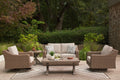 Laguna Heights Beige 3-Piece Outdoor Seating Set with Cocktail Table