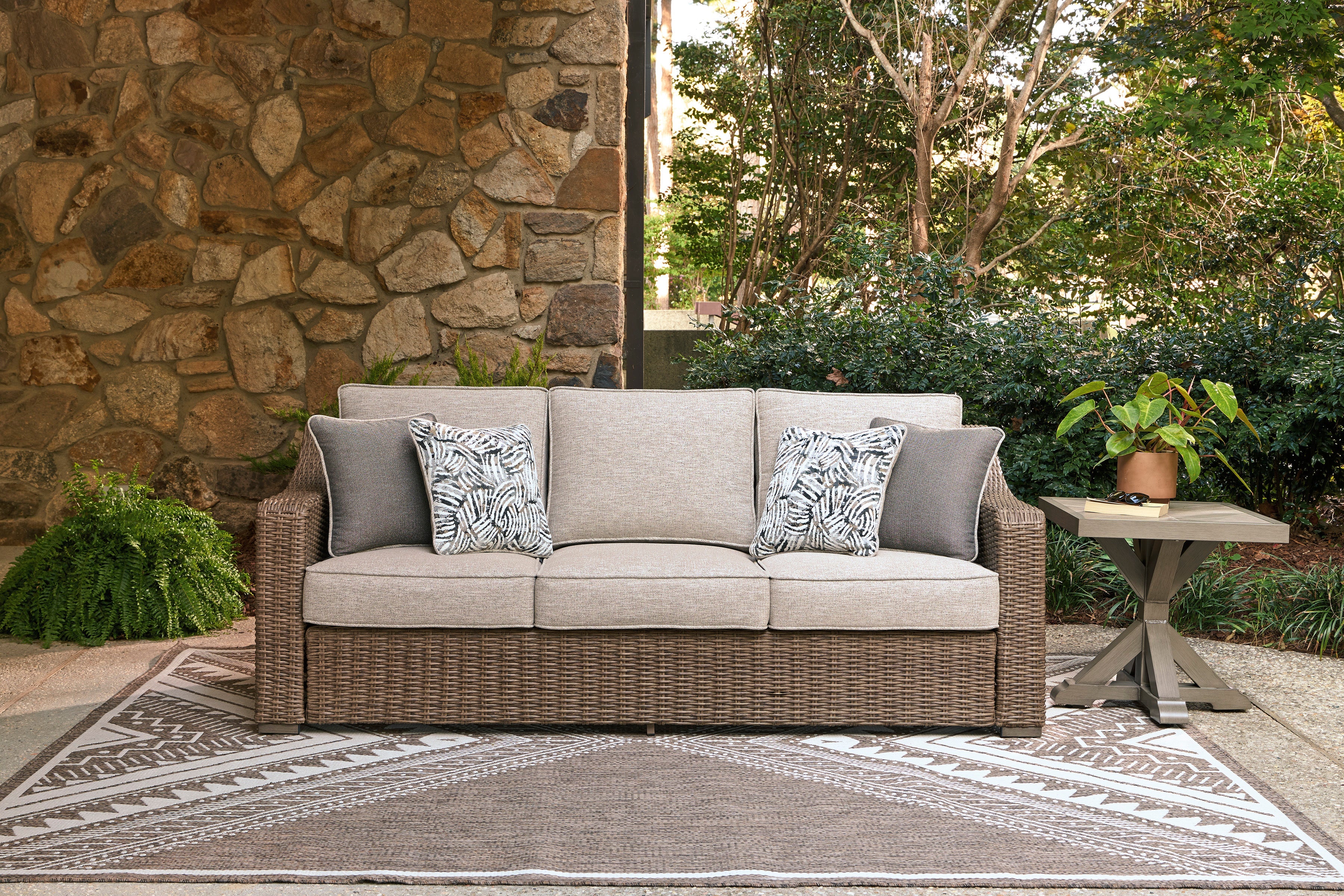 Laguna Heights 3 Pc Outdoor Seating Set, Beige