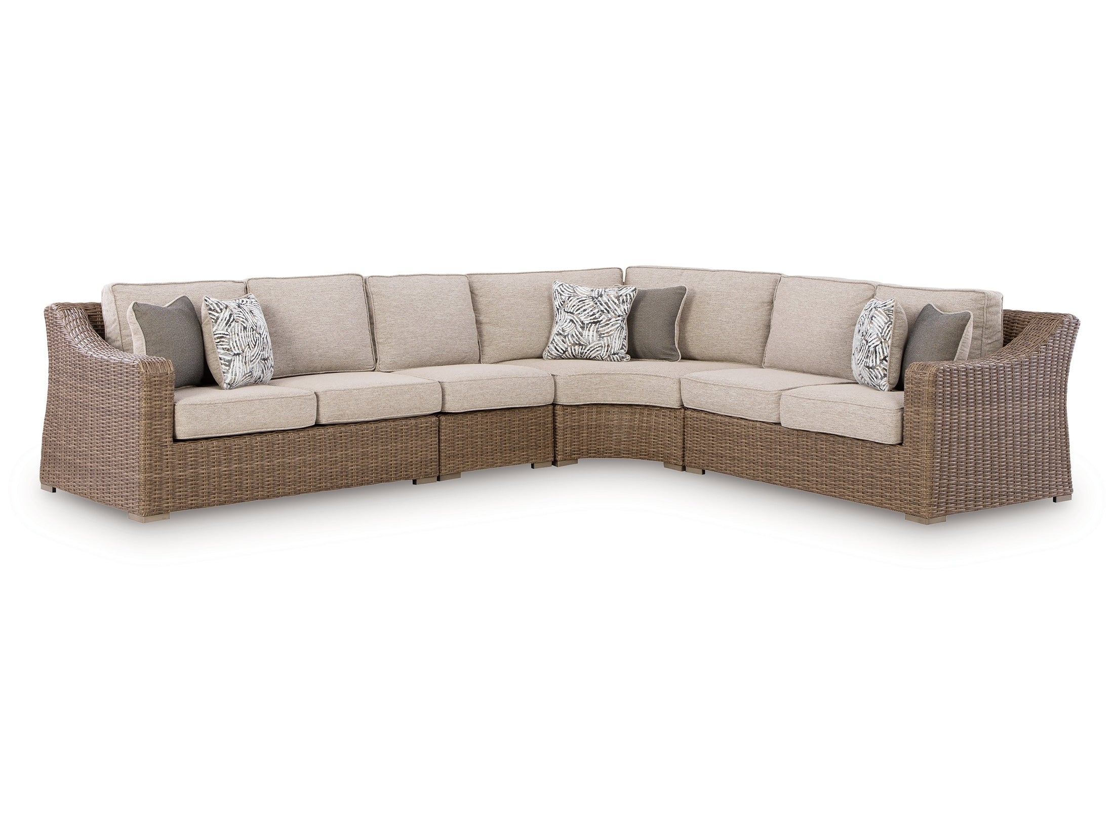 Laguna Heights Beige 4-Piece Outdoor Sectional