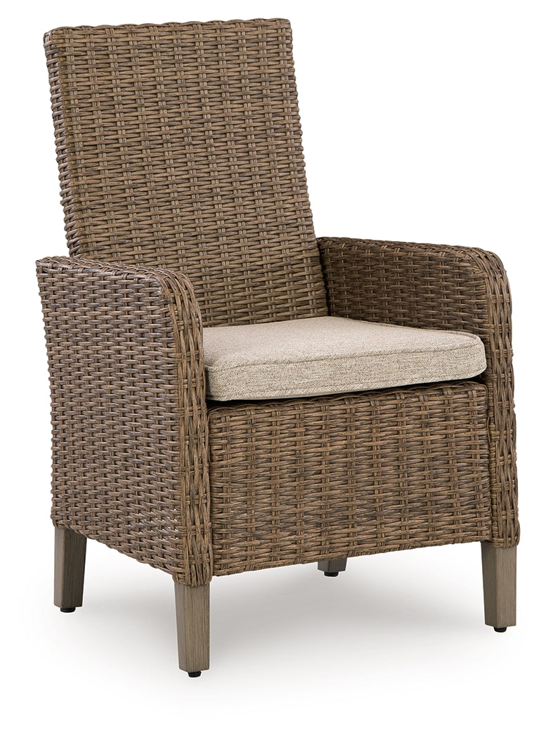 Laguna Heights Beige Outdoor Arm Chair with Cushion (Set of 2)