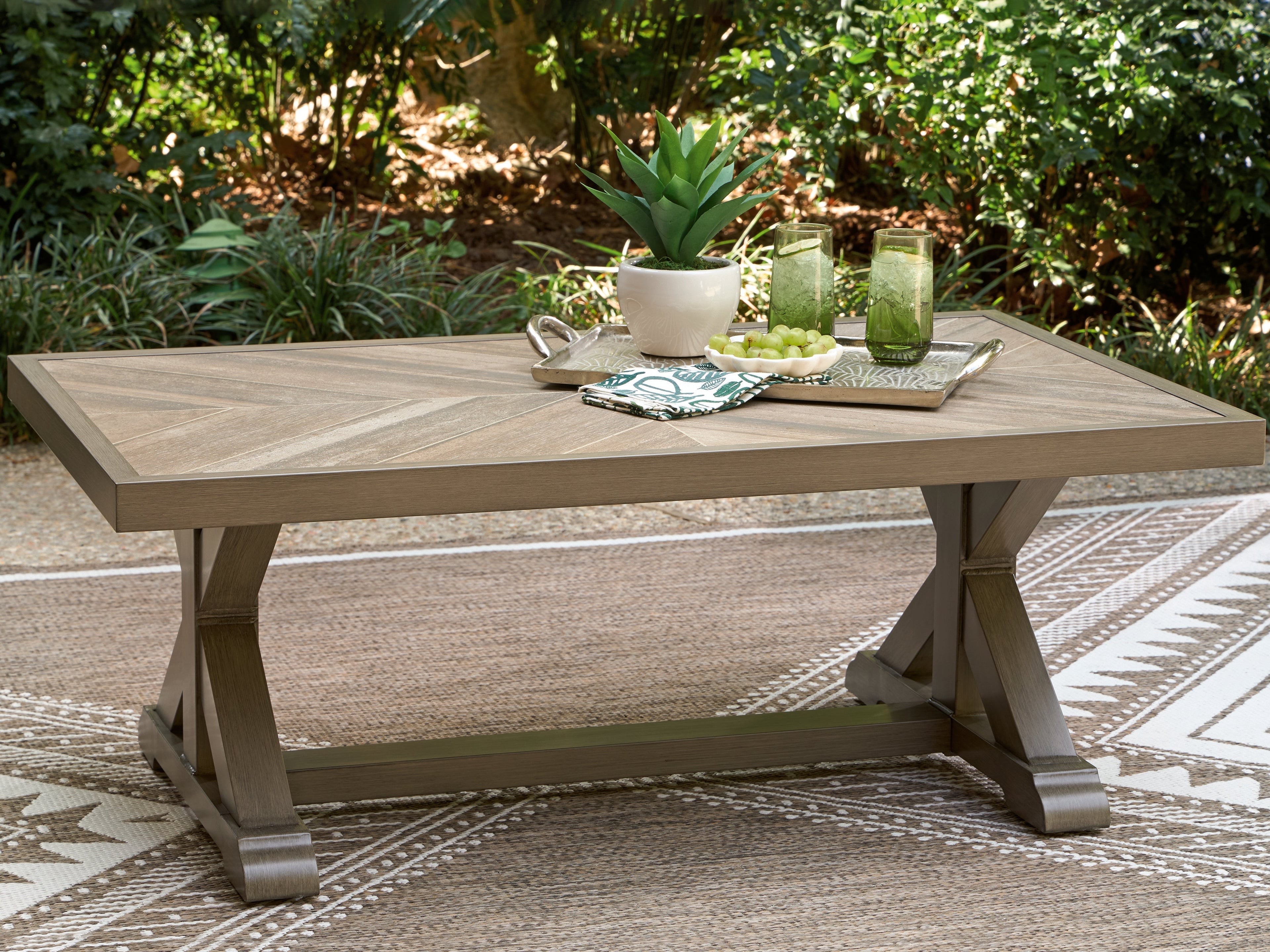 Laguna Heights Beige Outdoor Coffee Table