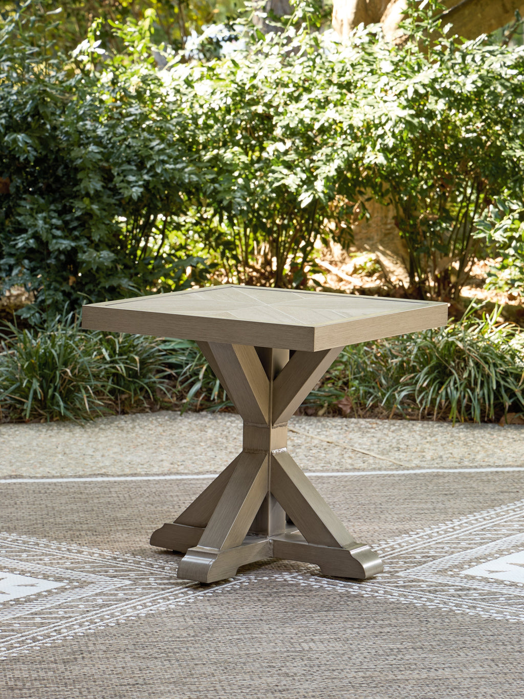 Laguna Heights Beige Outdoor End Table