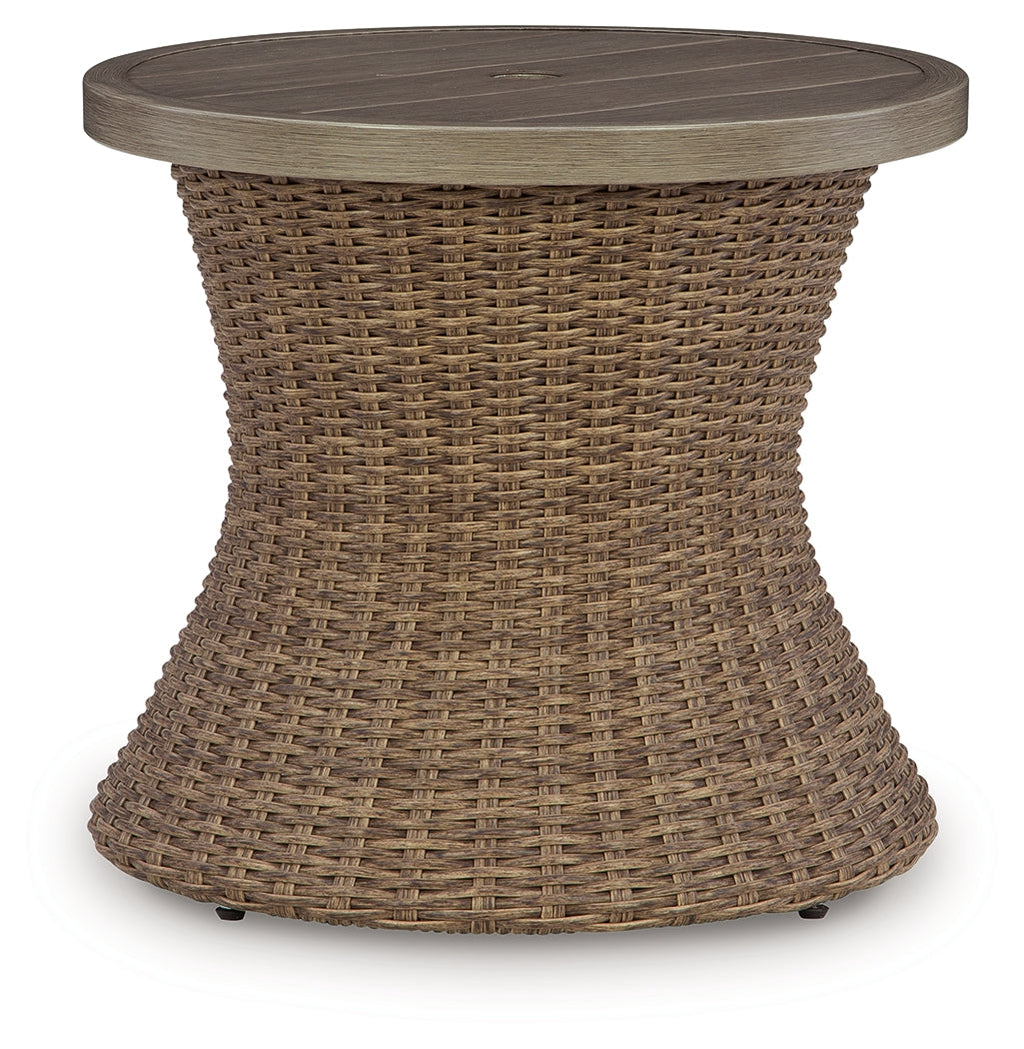 Laguna Heights Beige Outdoor End Table