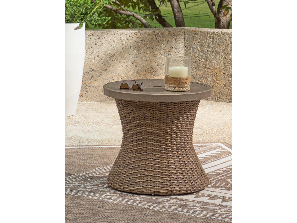 Laguna Heights Beige Outdoor End Table