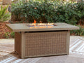 Laguna Heights Beige Outdoor Fire Pit Table