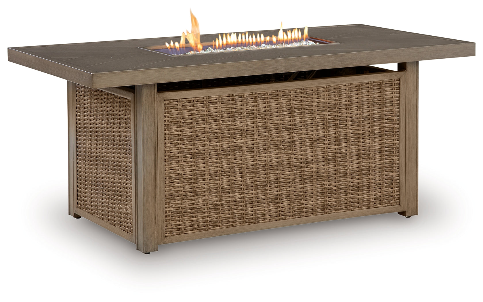 Laguna Heights Beige Outdoor Fire Pit Table