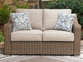 Laguna Heights Beige Outdoor Loveseat with Cushion