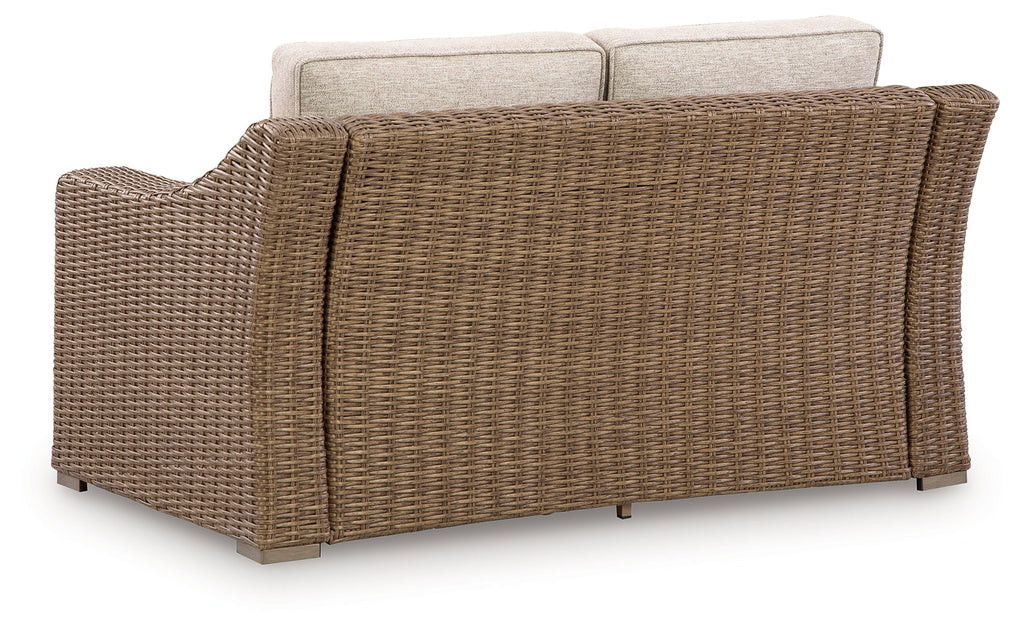 Laguna Heights Beige Outdoor Loveseat with Cushion