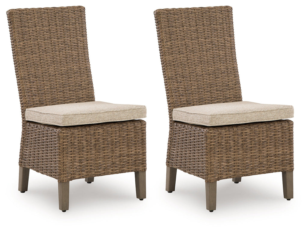 Laguna Heights Beige Outdoor Side Chair with Cushion (Set of 2)