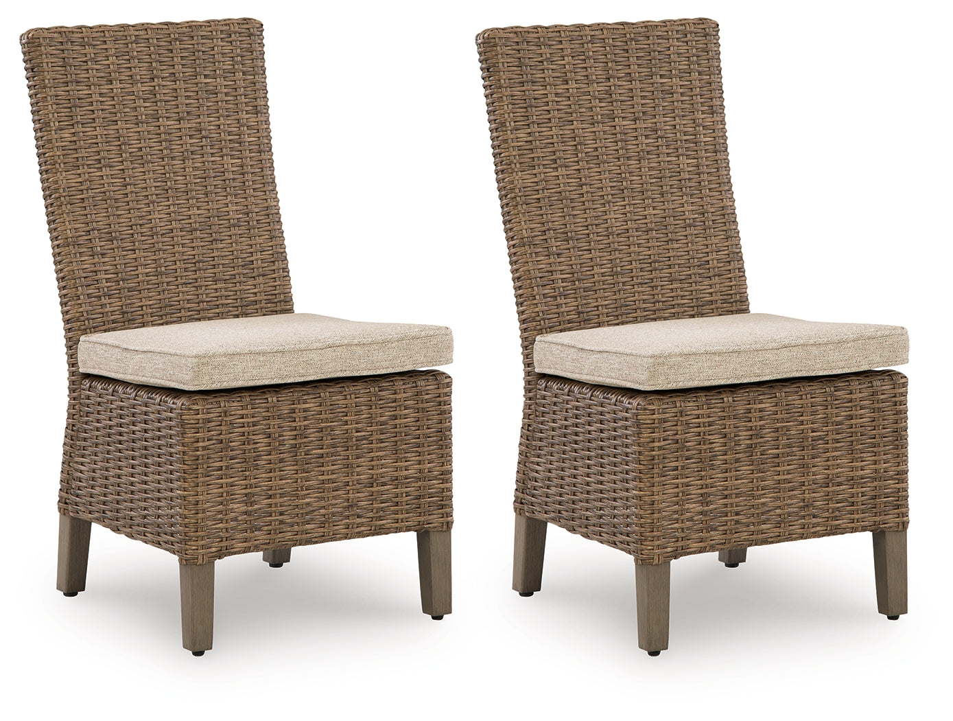 Laguna Heights Beige Outdoor Side Chair with Cushion (Set of 2)