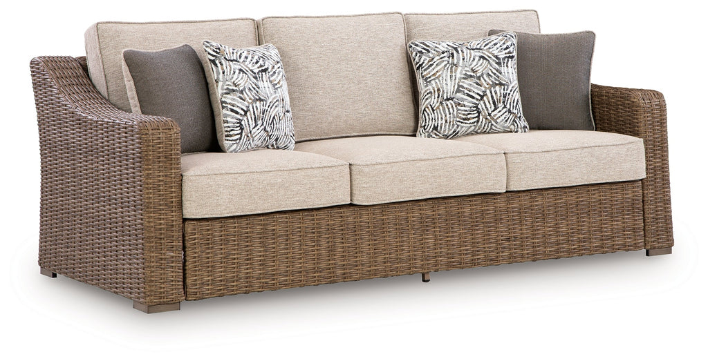 Laguna Heights Beige Outdoor Sofa with Cushion