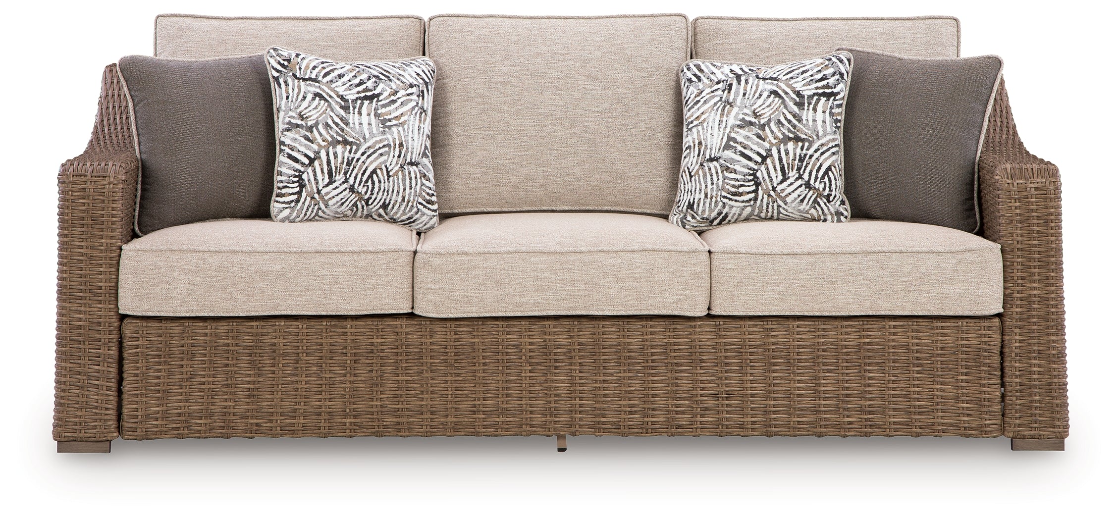 Laguna Heights Beige Outdoor Sofa with Cushion