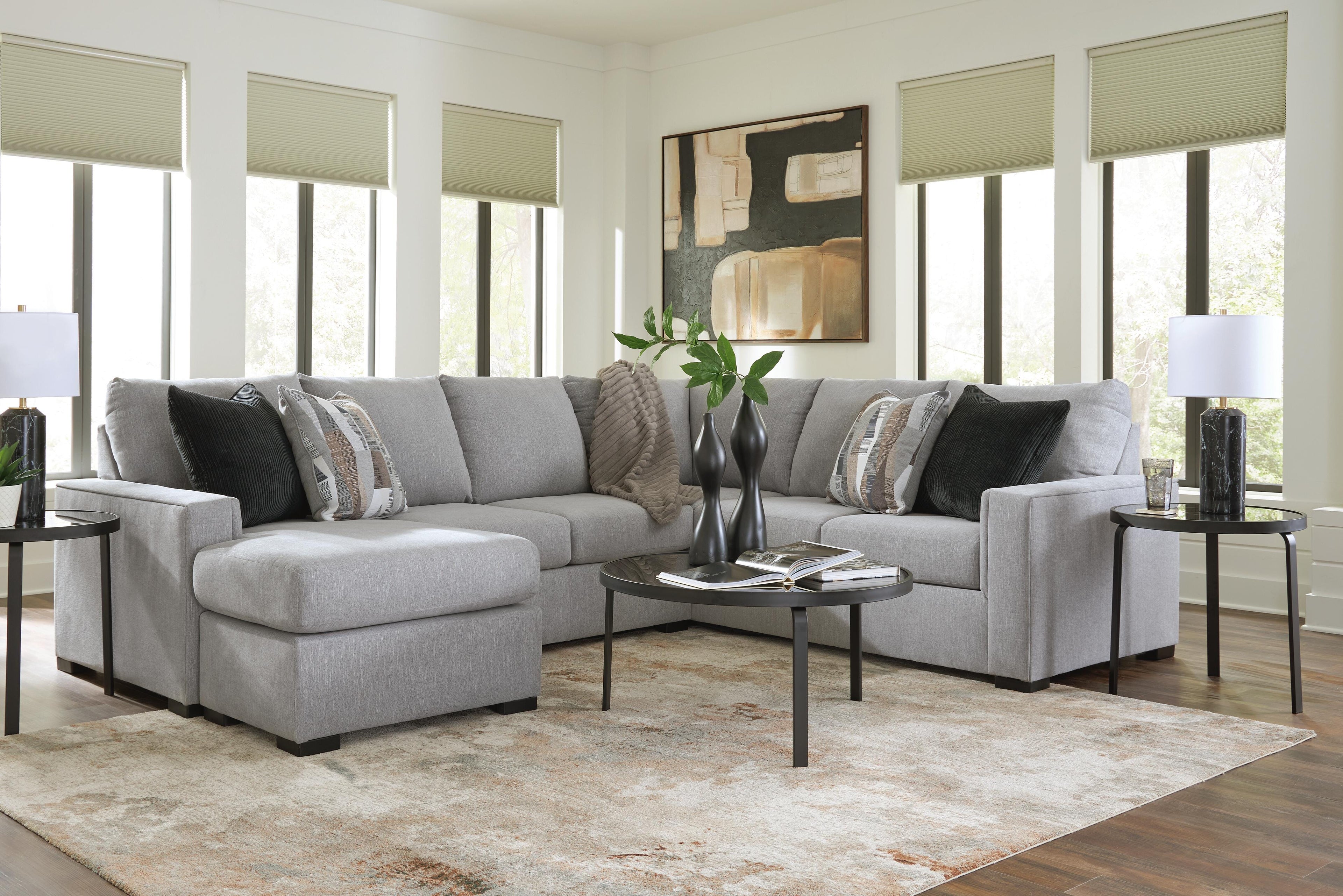 Lakepoint Nickel 2-Piece Sectional with Chaise