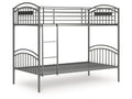 Lanceburg Gray Twin/Twin Bunk Bed w/Ladder