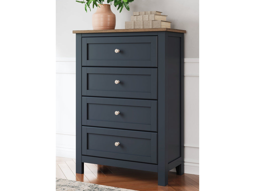 Landocken Brown/Blue Chest of Drawers