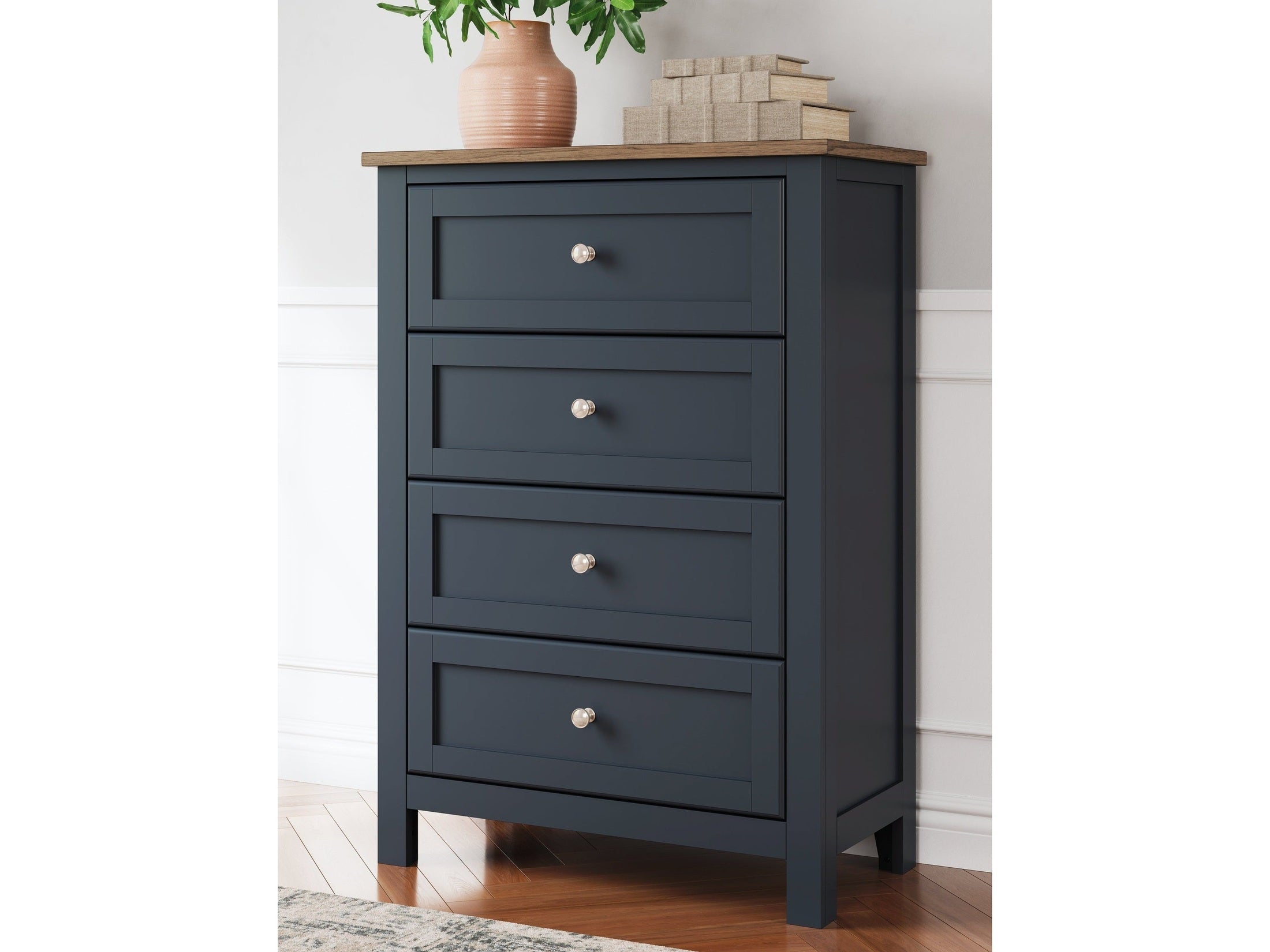 Landocken Brown/Blue Chest of Drawers