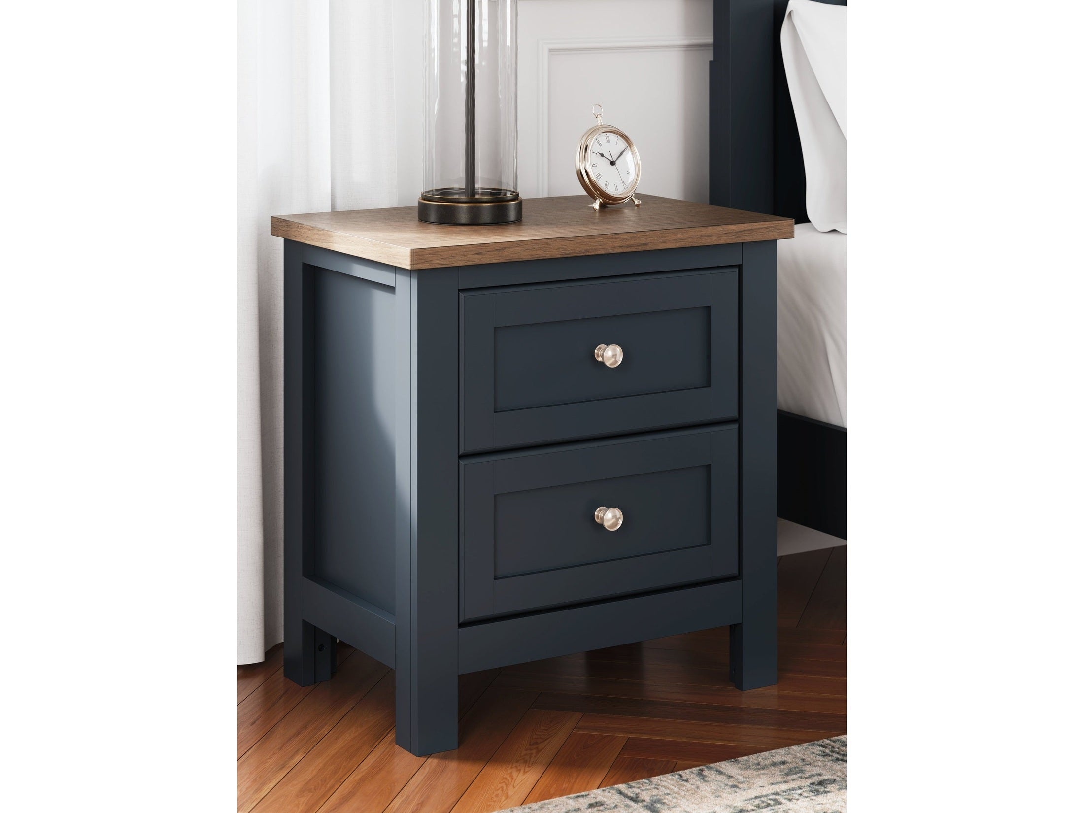 Landocken Brown/Blue Nightstand