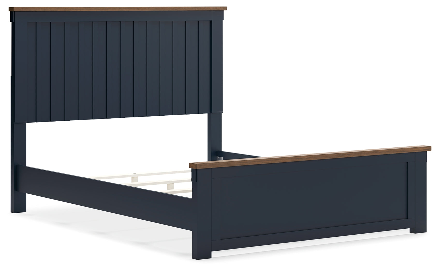 Landocken Brown/Blue Queen Panel Bed