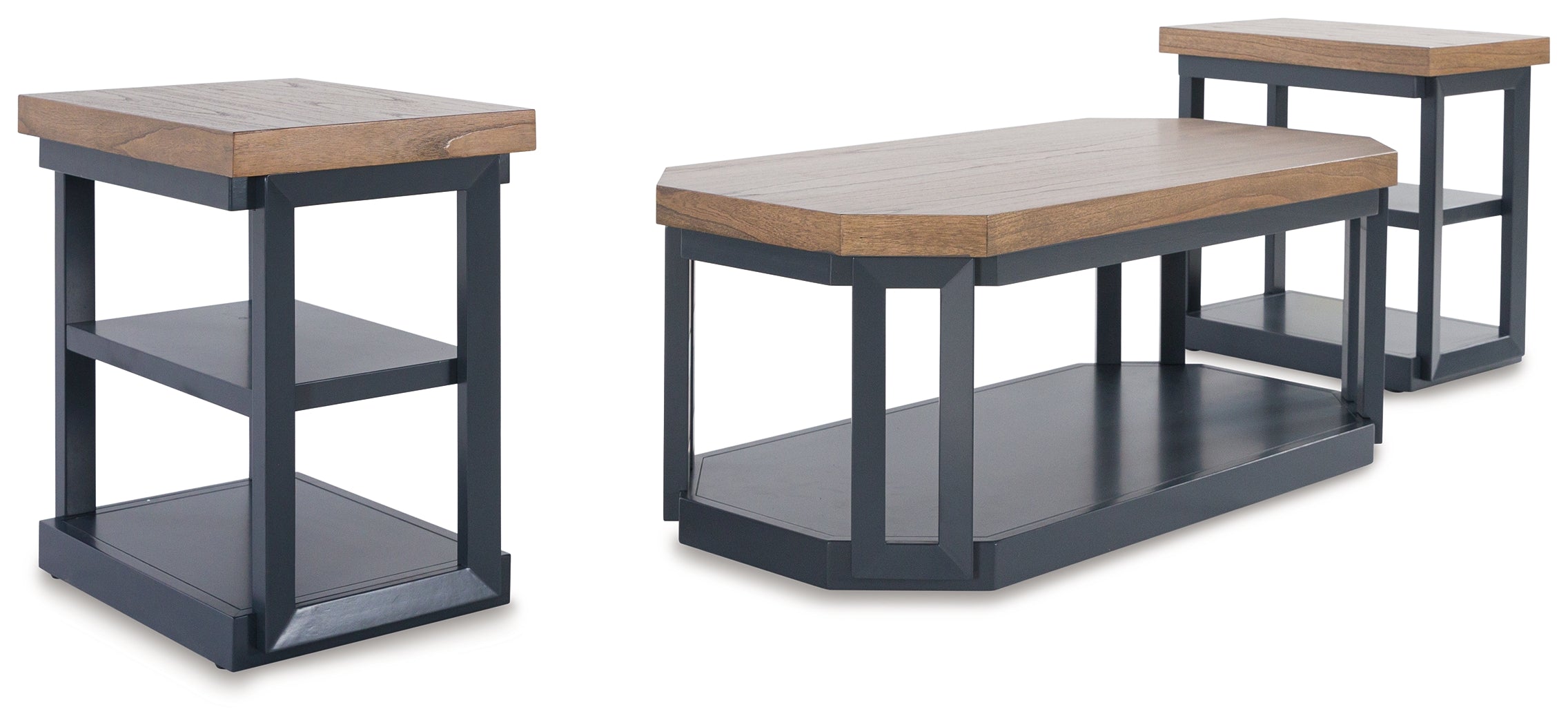 Landocken Brown/Blue Table (Set of 3)