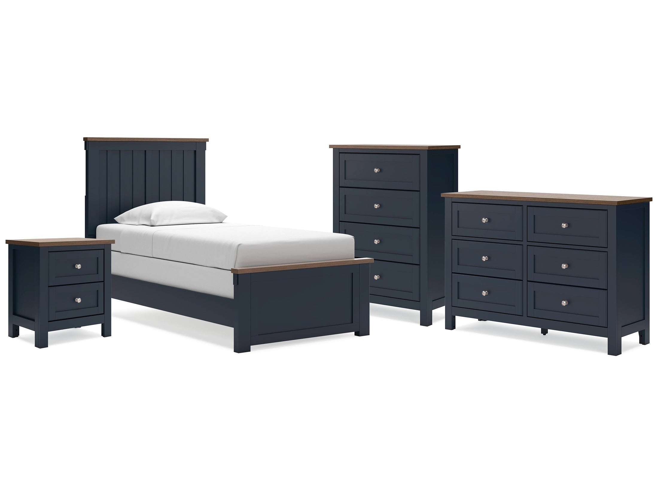 Landocken /Blue Twin Panel Bedroom Set, Brown