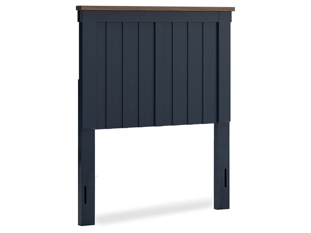 Landocken Brown/Blue Twin Panel Headboard