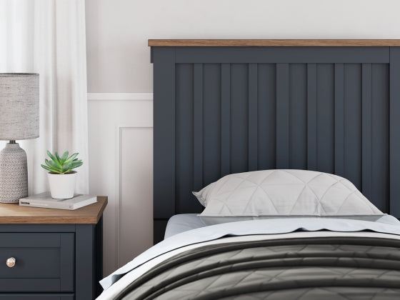 Landocken Brown/Blue Twin Panel Headboard