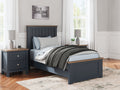 Landocken Brown/Blue Twin Panel Youth Bed