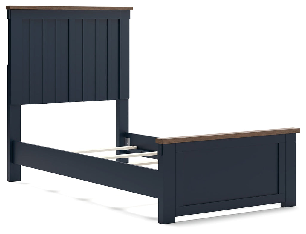 Landocken Brown/Blue Twin Panel Youth Bed