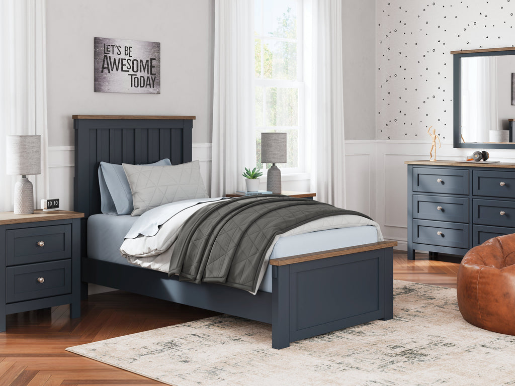 Landocken Brown/Blue Twin Panel Youth Bed