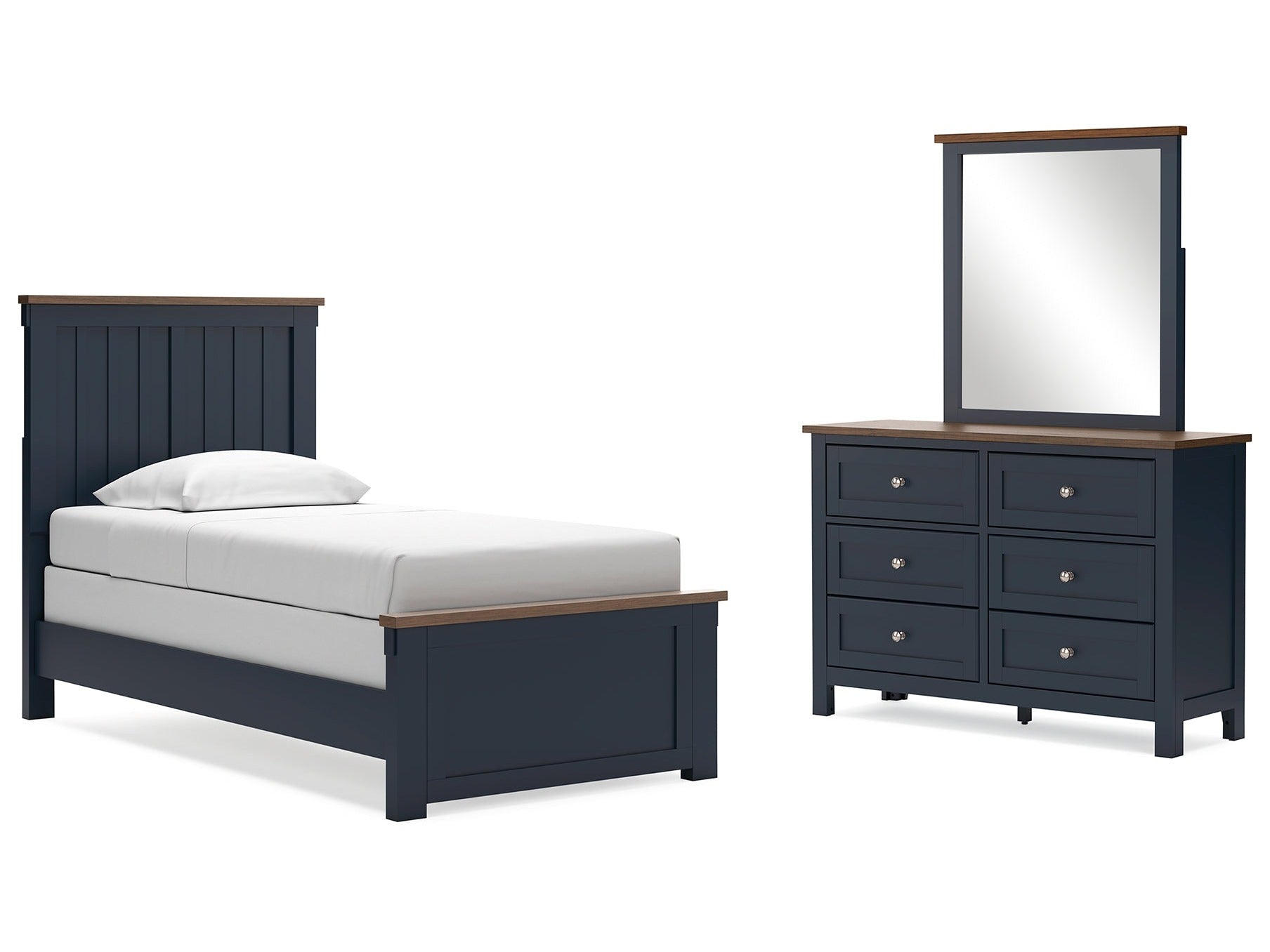 Landocken Twin Panel Bedroom Set with Dresser and Mirror