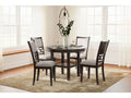 Langwest Brown Dining Table and 4 Chairs (Set of 5)