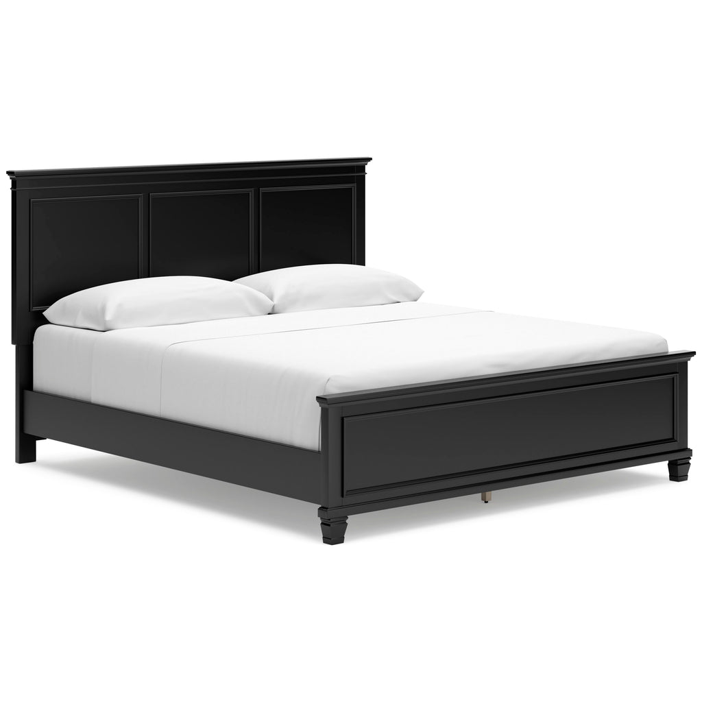 Lanolee Black California King Panel 5-Piece Bedroom Set