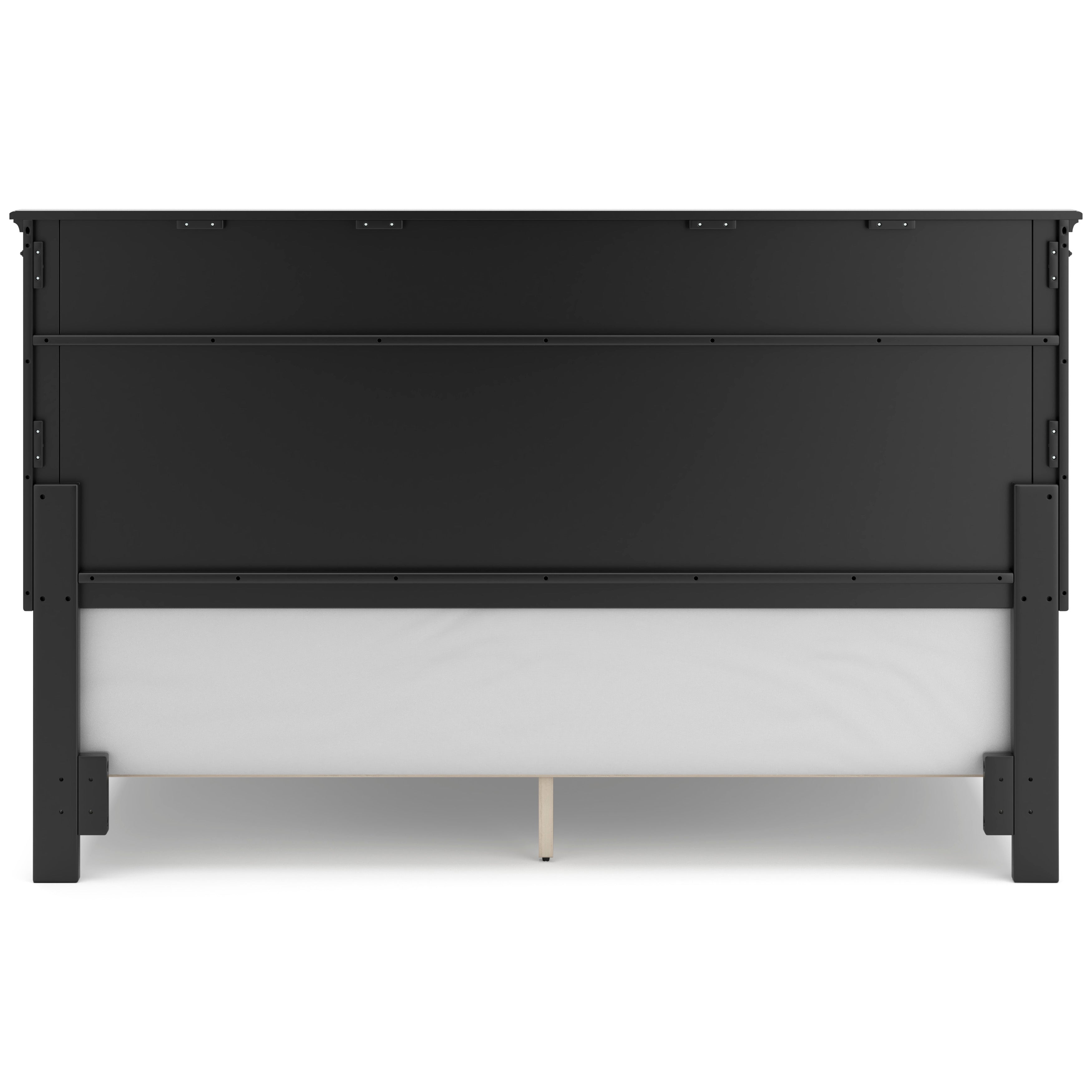 Lanolee California King Panel 6 Pc Bedroom Set w/ 2 Nightstands, Black