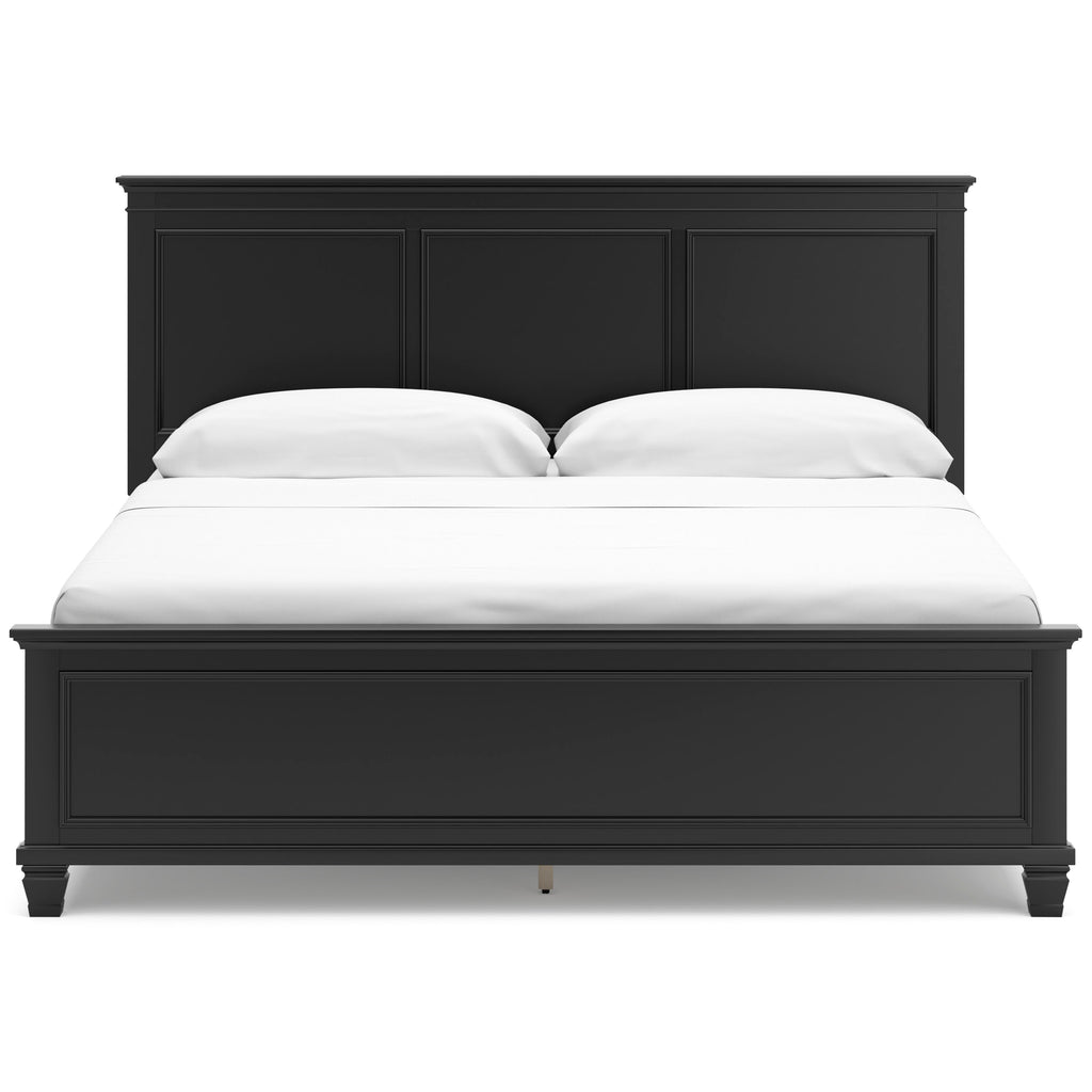 Lanolee Black California King Panel 4-Piece Bedroom Set