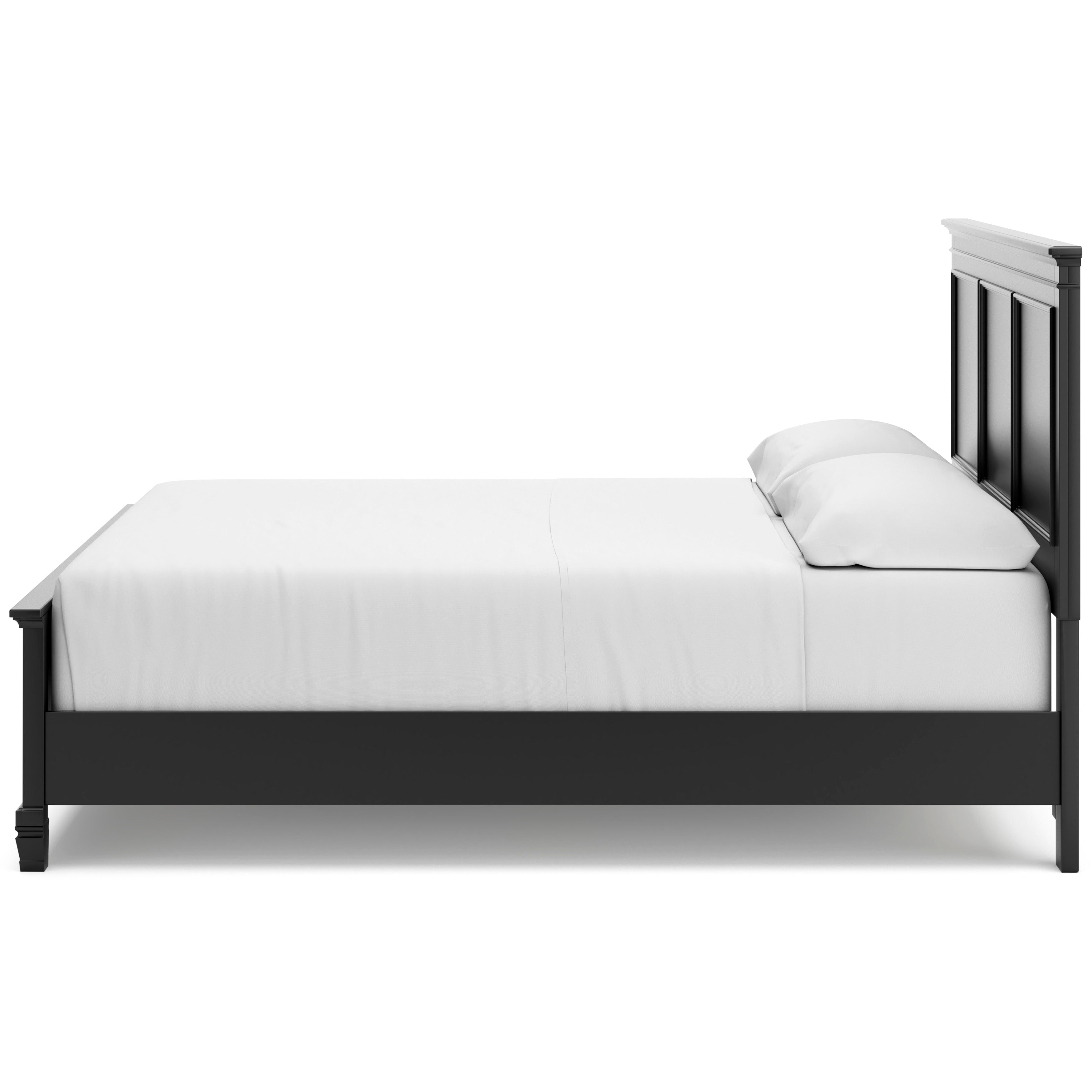 Lanolee California King Panel 6 Pc Bedroom Set w/ 2 Nightstands, Black