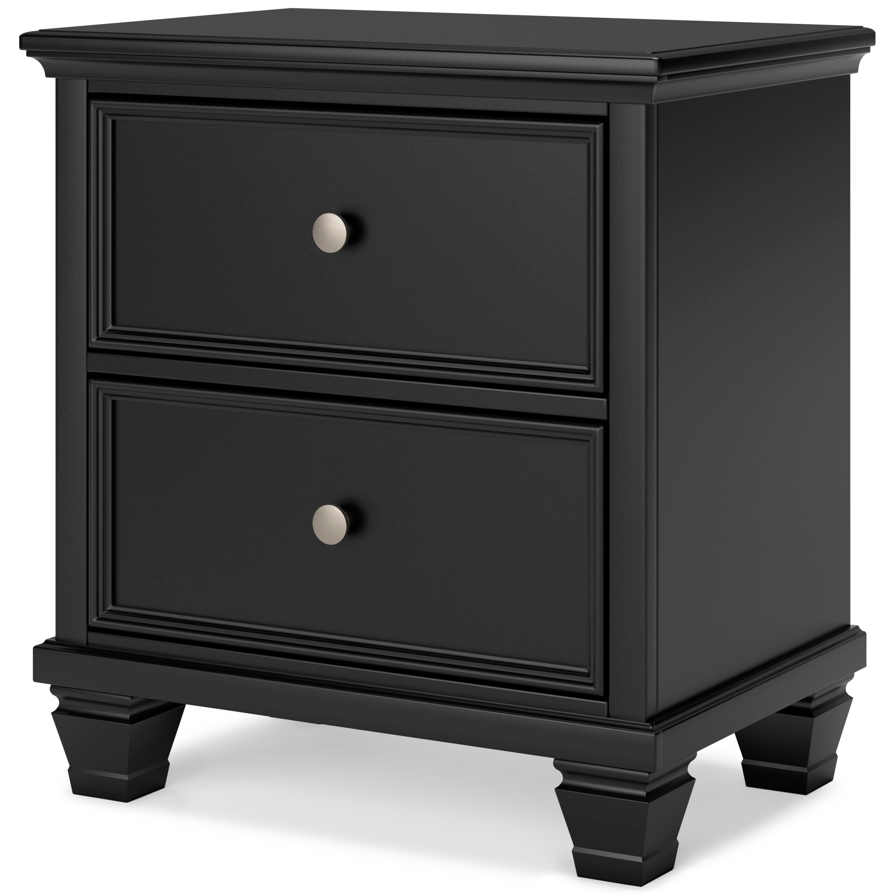 Lanolee California King Panel 6 Pc Bedroom Set w/ 2 Nightstands, Black