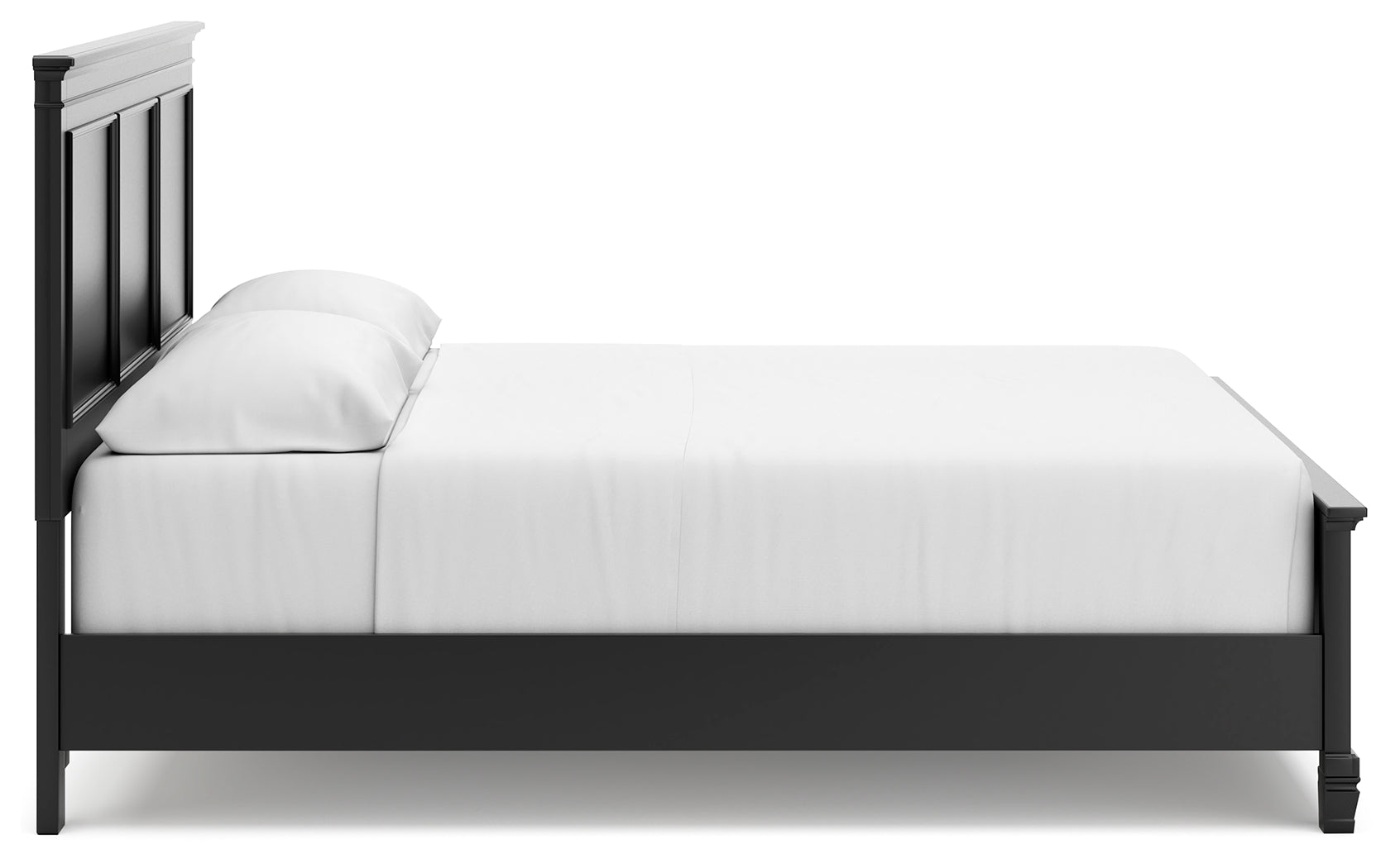 Lanolee California King Panel Bed, Dresser, Chest and 2 Nightstands, Black