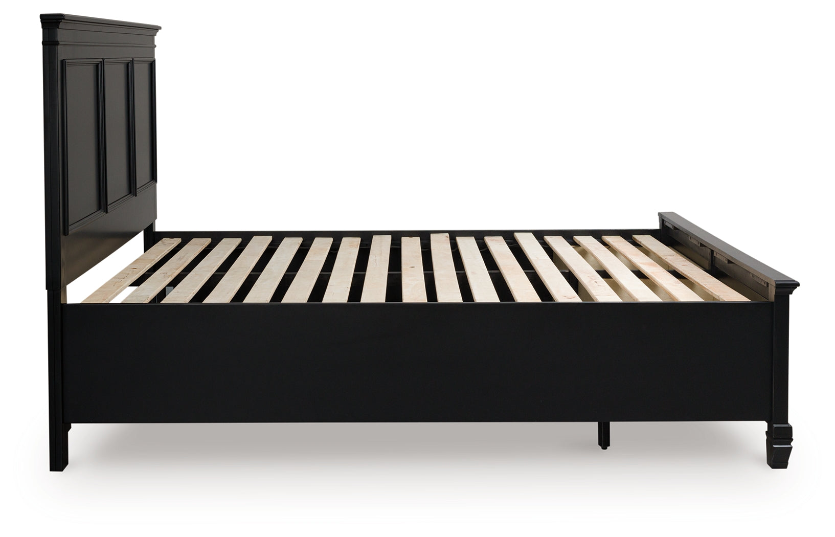 Lanolee Black California King Panel Storage Bed