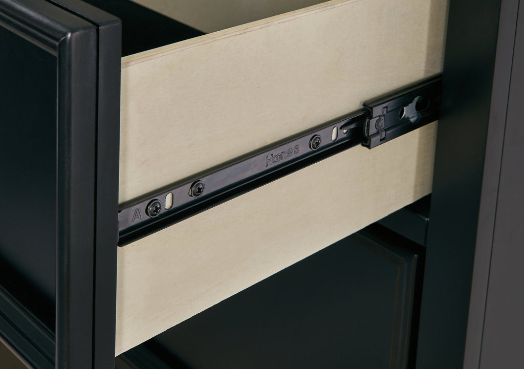 Lanolee Black Dresser and Mirror