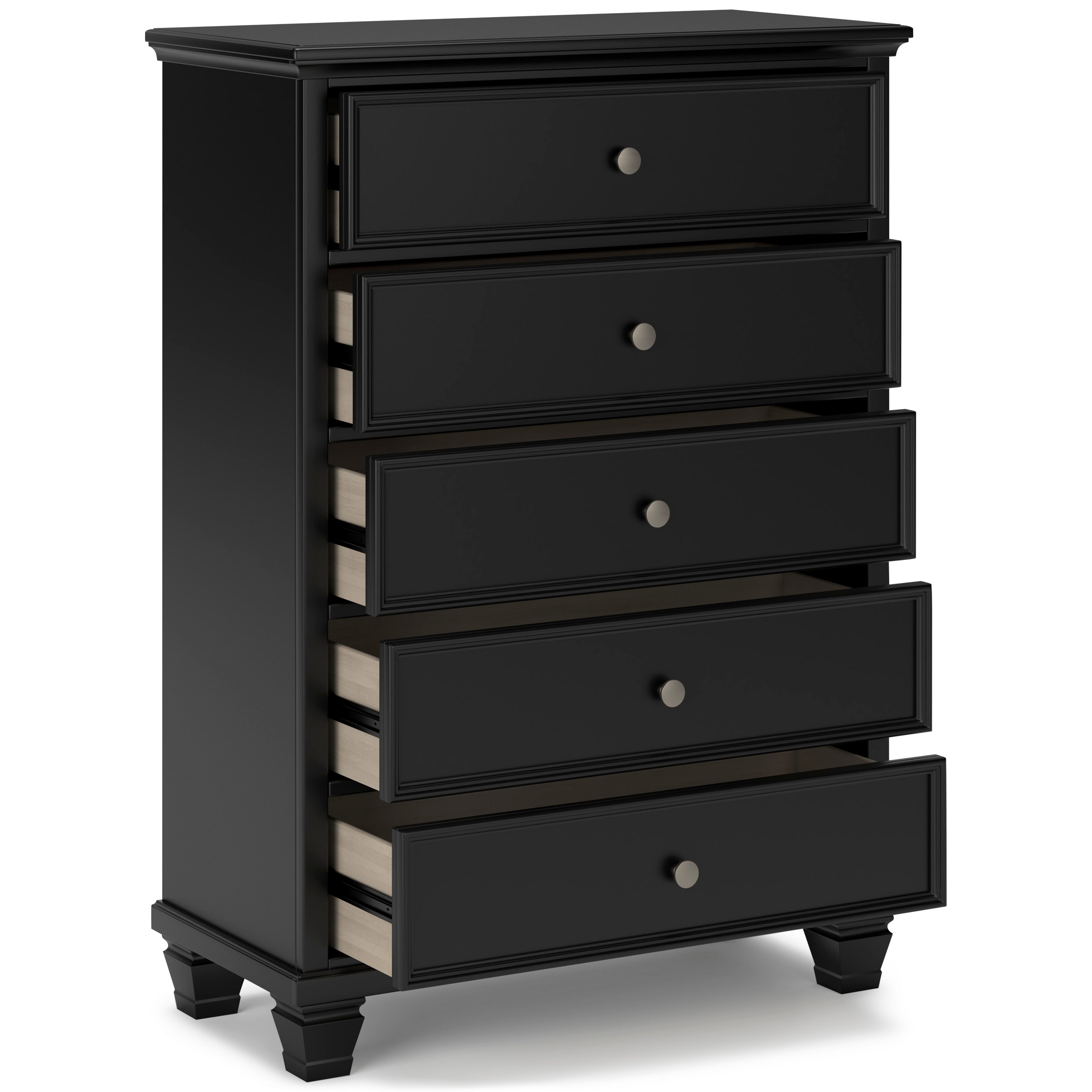 Lanolee Black Full Panel 5-Piece Bedroom Set
