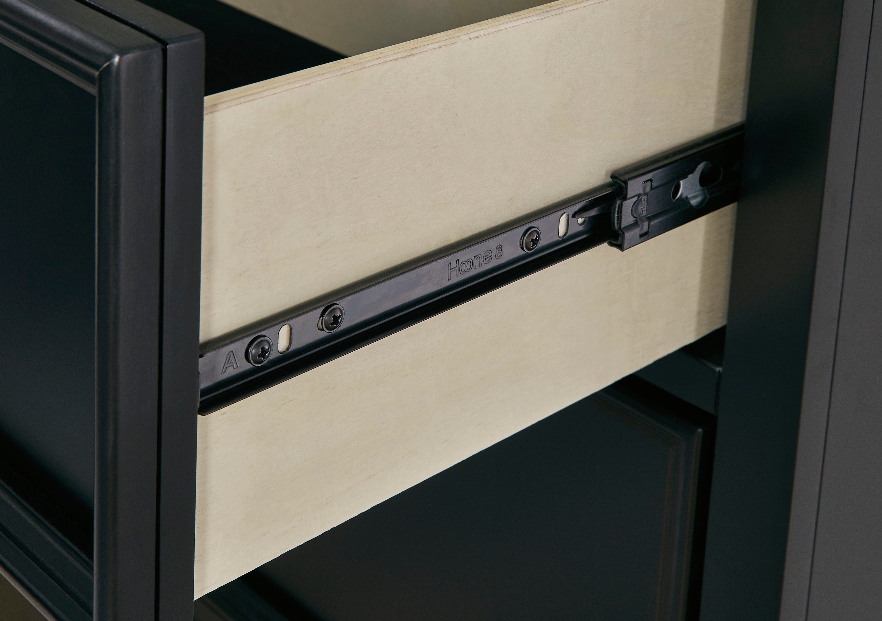 Lanolee Black Full Panel 5-Piece Bedroom Set w/ 2 Nightstands