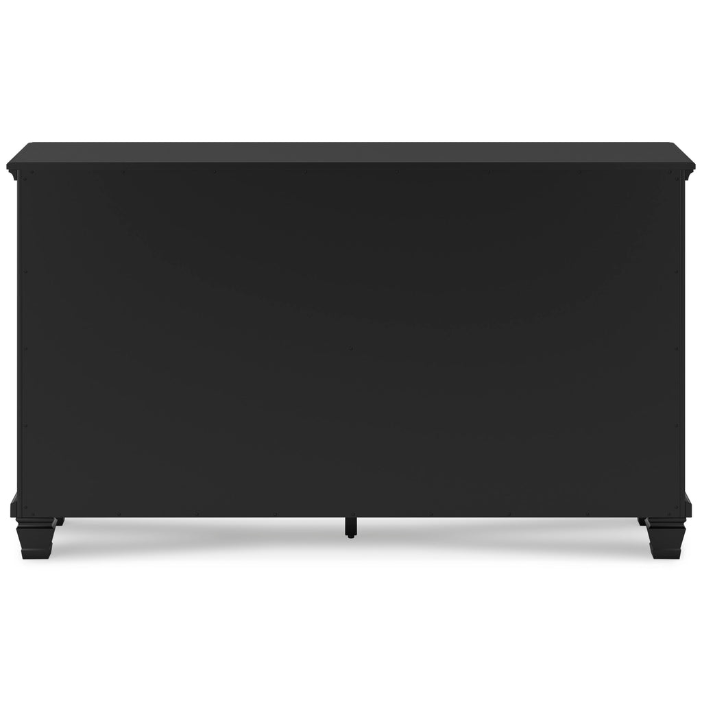 Lanolee Black Full Panel 5-Piece Bedroom Set w/ 2 Nightstands
