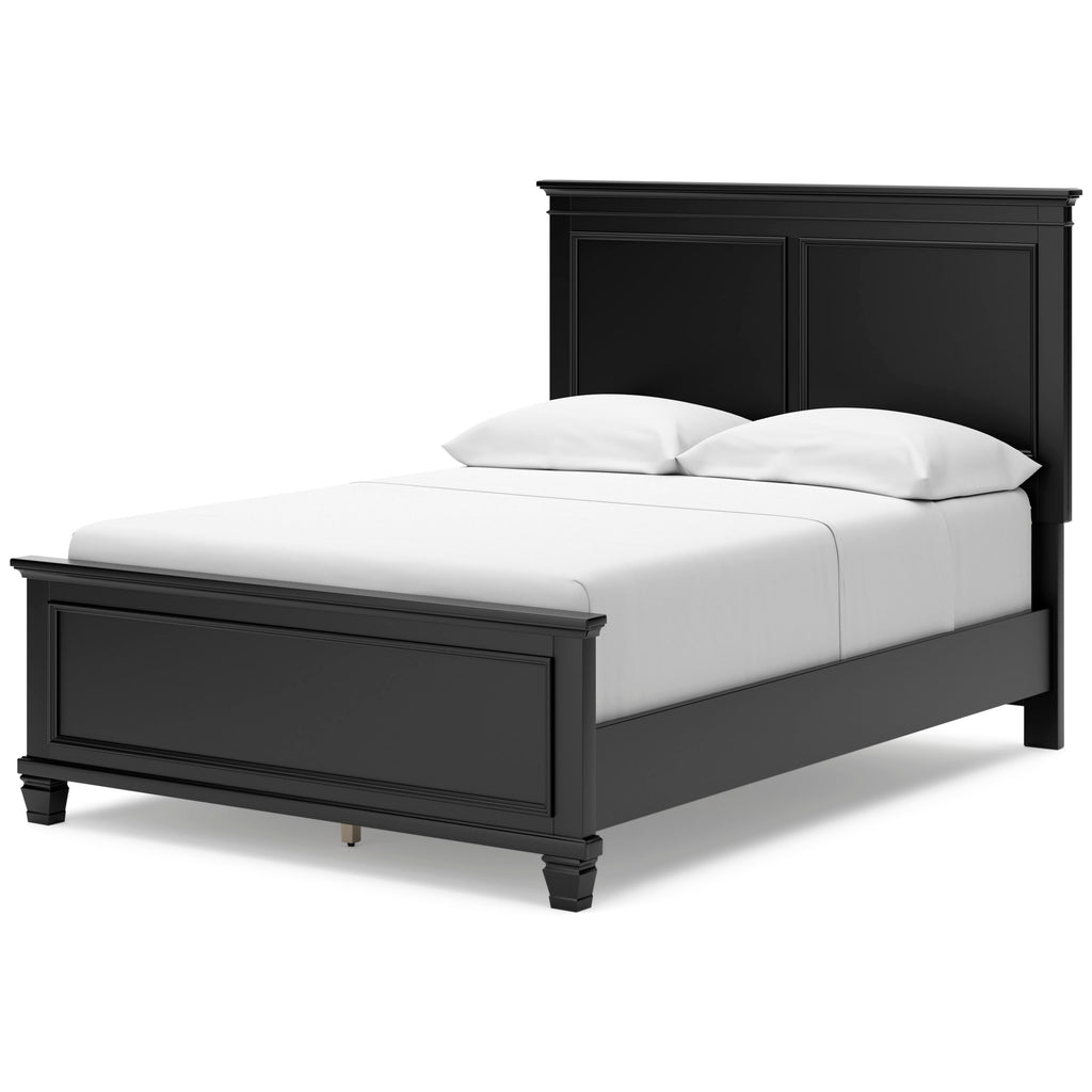 Lanolee Black Full Panel 6-Piece Bedroom Set w/ 2 Nightstands