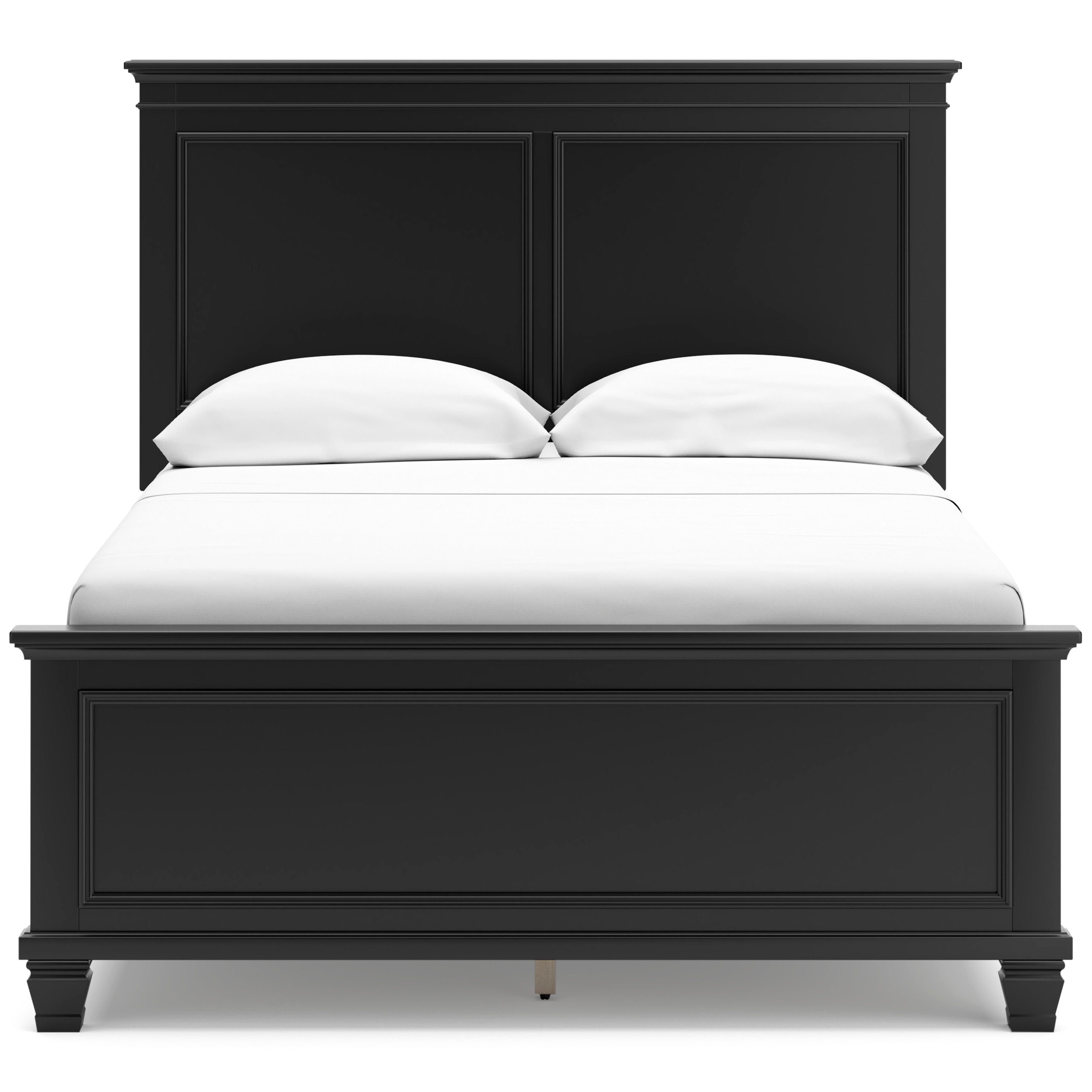 Lanolee Black Full Panel 5-Piece Bedroom Set w/ 2 Nightstands