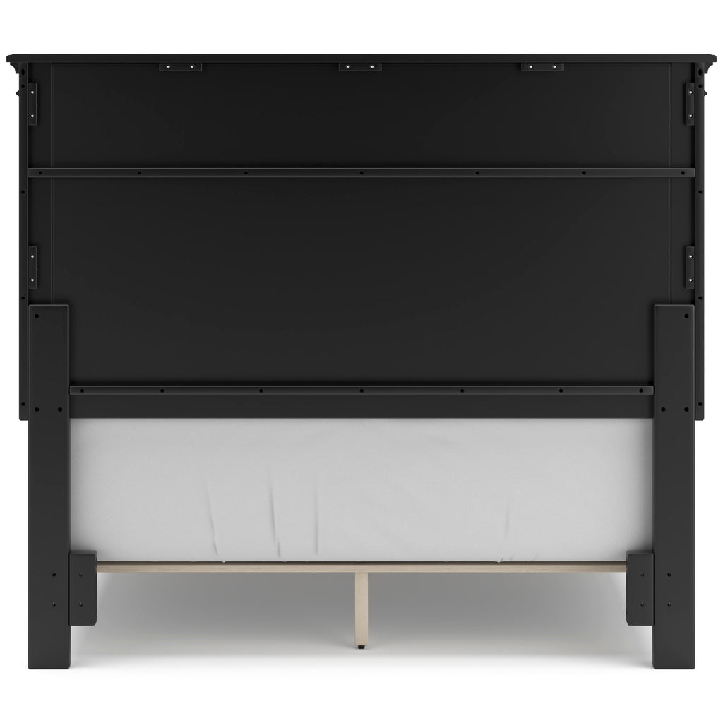Lanolee Black Full Panel 5-Piece Bedroom Set w/ 2 Nightstands