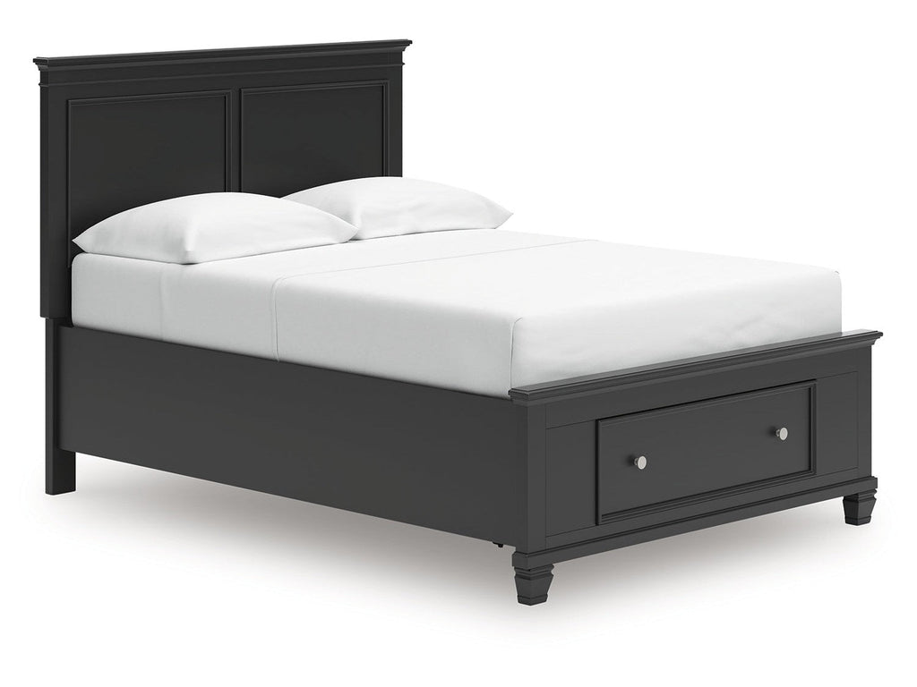 Lanolee Black Full Panel Storage Bed