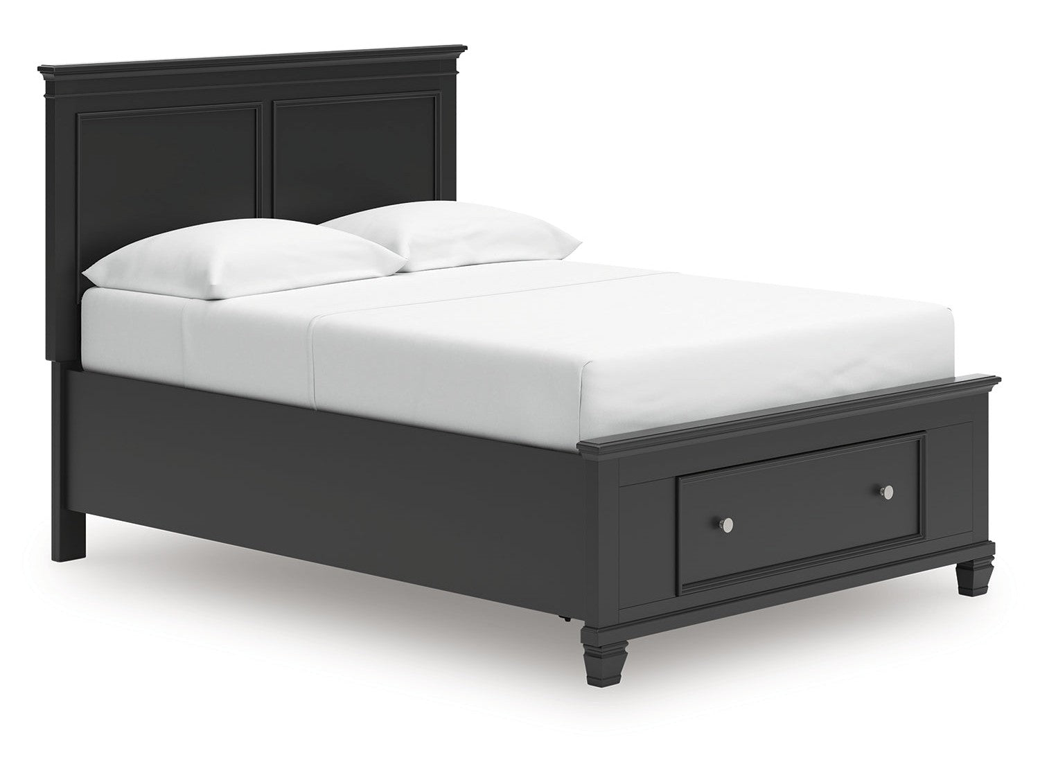 Lanolee Black Full Panel Storage Bed