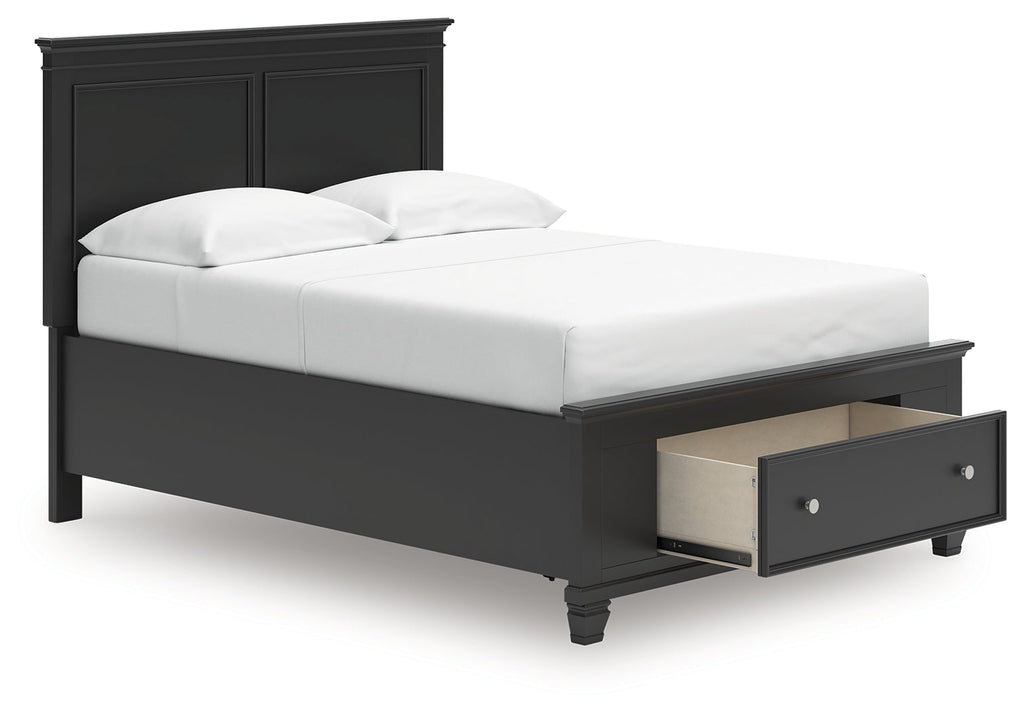 Lanolee Black Full Panel Storage Bed