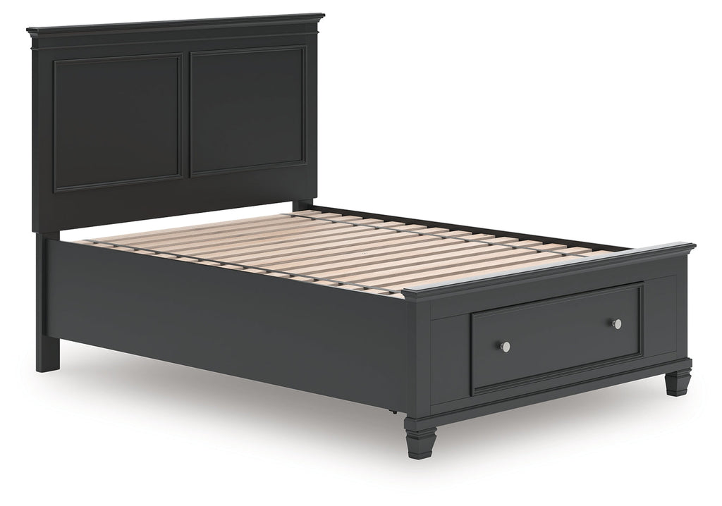 Lanolee Black Full Panel Storage Bed